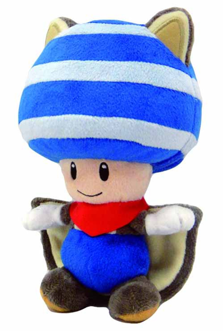 LITTLE BUDDY SUPER MARIO MUSASABI FLYING SQUIRREL BLUE TOAD 8"