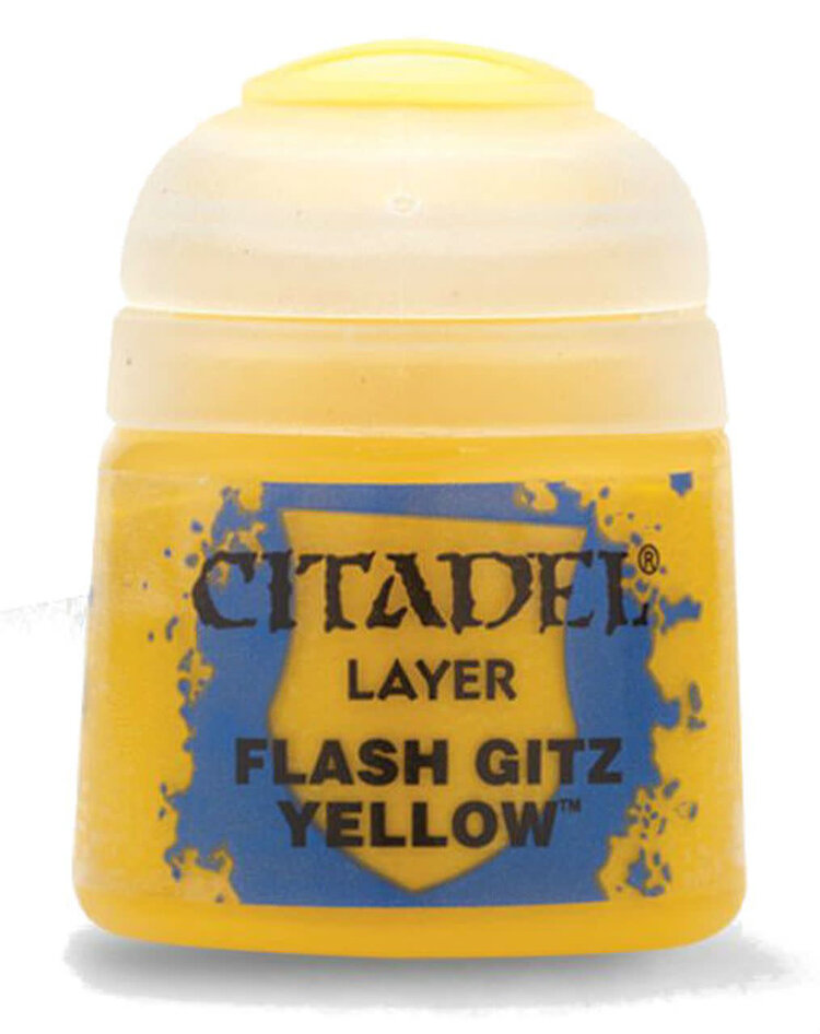 GAMES WORKSHOP CITADEL PAINT LAYER FLASH GITZ YELLOW