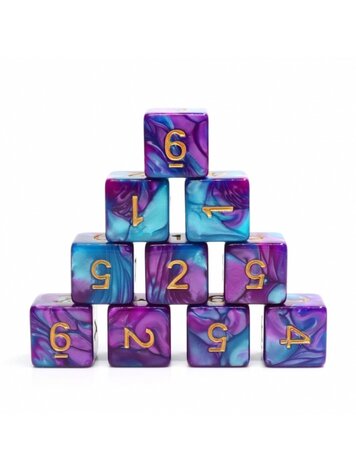 FOAM BRAIN GAMES 12 PC D6'S DICE MERMAID BEACH