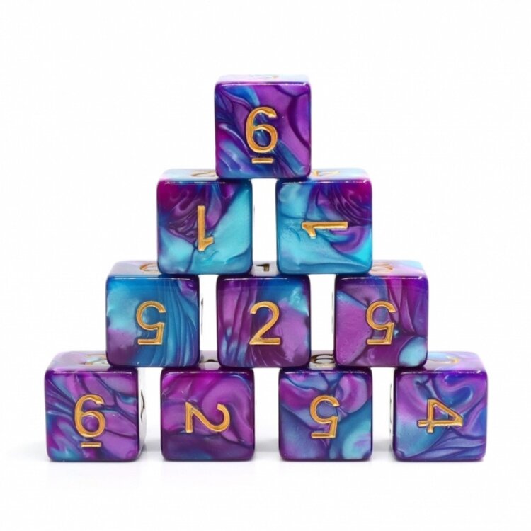 FOAM BRAIN GAMES 12 PC D6'S DICE MERMAID BEACH