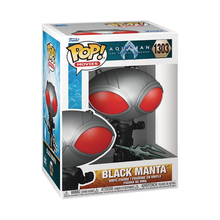 FUNKO POP MOVIES AQUAMAN LOST KINGDOM BLACK MANTA W/ TRIDENT VIN F