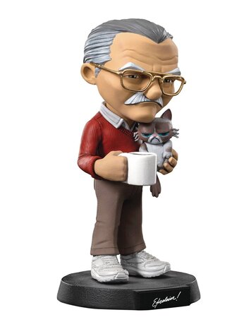 MINICO POW STAN LEE W/ GRUMPY CAT PVC STATUE