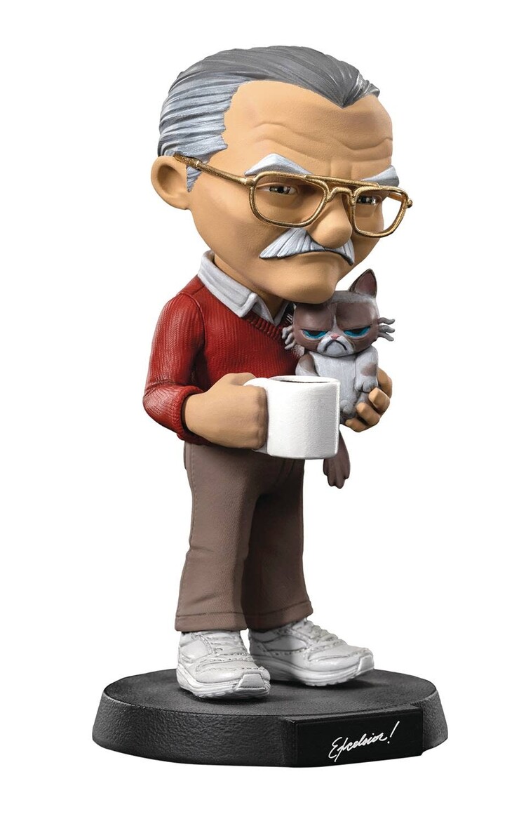 MINICO POW STAN LEE W/ GRUMPY CAT PVC STATUE