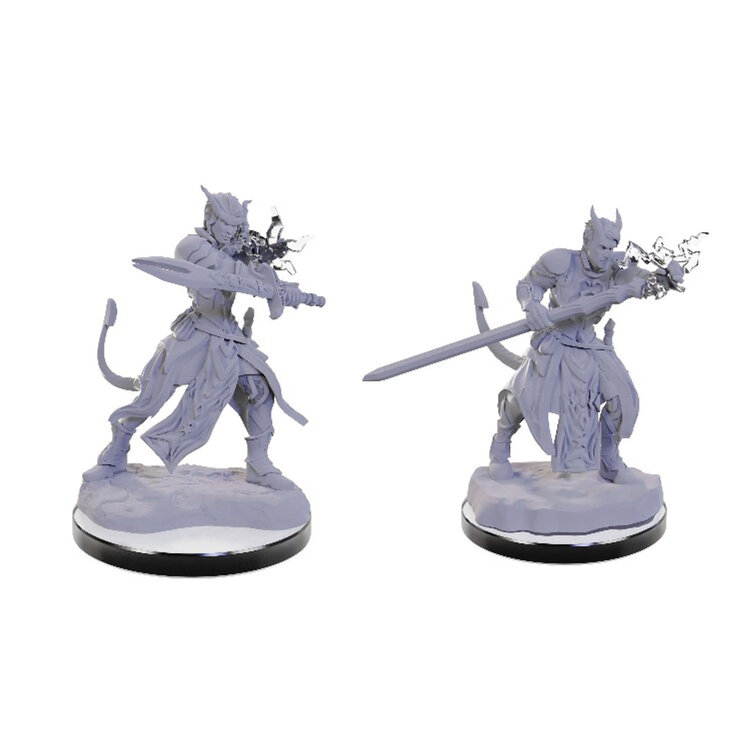 WIZKIDS D&D NOLZUR'S MARVELOUS UNPAINTED MINIS W22 TIEFLING WARLOCKS