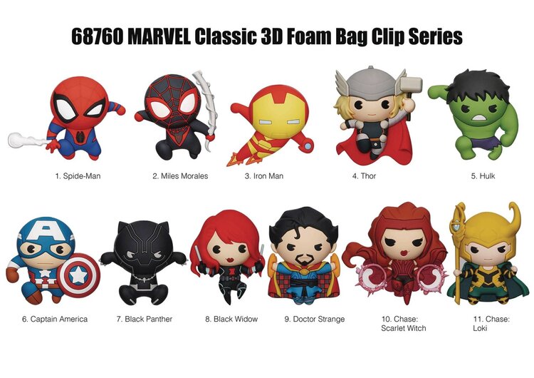 MONOGRAM PRODUCTS MARVEL CLASSIC 3D FOAM BAG CLIP