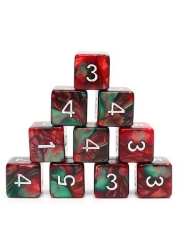 FOAM BRAIN GAMES 12 PC D6'S DICE BURNING BUSH
