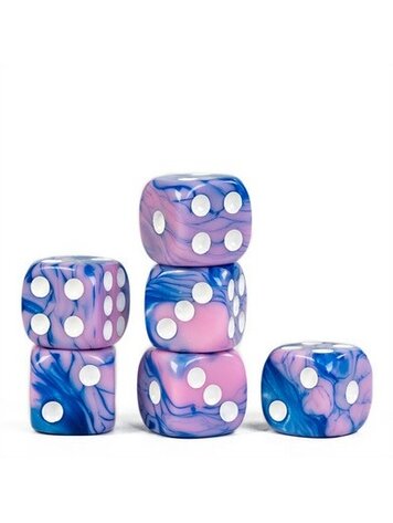 FOAM BRAIN GAMES FOAM BRAIN GAMES 12 PIECE PIP D6'S - COTTON CANDY
