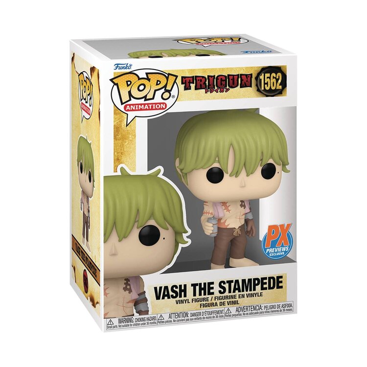 FUNKO POP ANIMATION TRIGUN VASH SHIRTLESS PX VIN FIG