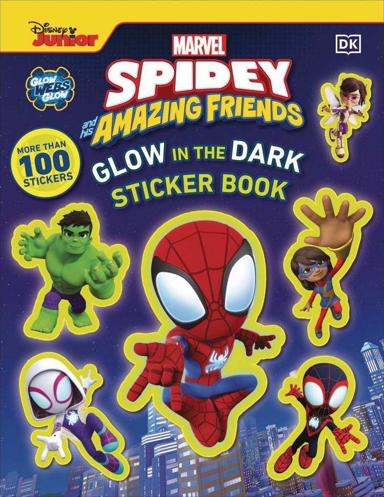 DK PUBLISHING CO MARVEL SPIDEY & HIS AMAZING FRIENDS GLOW IN THE DARK STICKER BOOK