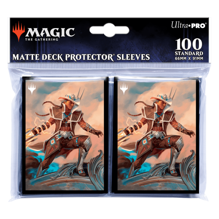 MAGIC THE GATHERING OUTLAWS OF THUNDER JUNCTION DECK PROTECTOR 100 SLEEVES ANNIE FLASH THE VETERAN