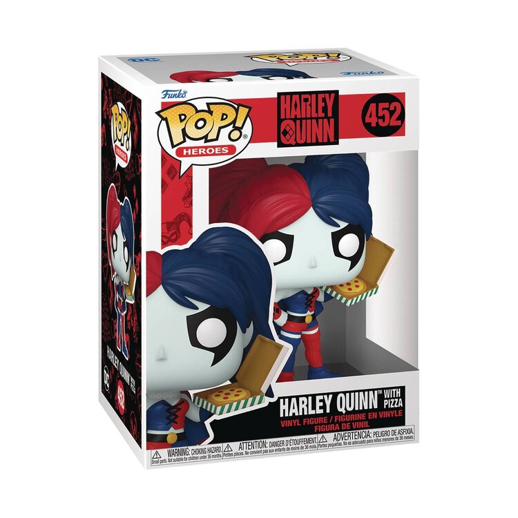 FUNKO POP HEROES DC HARLEY QUINN W/ PIZZA VIN FIG