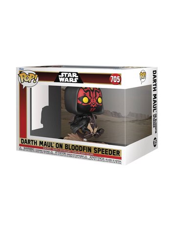 FUNKO POP RIDES DLX STAR WARS DARTH MAUL ON BLOODFIN VIN FIG