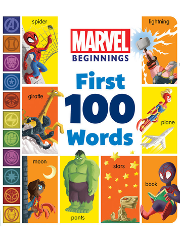 MARVEL BEGINNINGS FIRST 100 WORDS BOARD BOOK