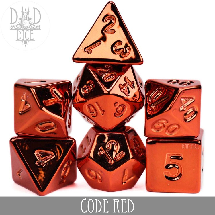 DND DICE CODE RED DICE SET