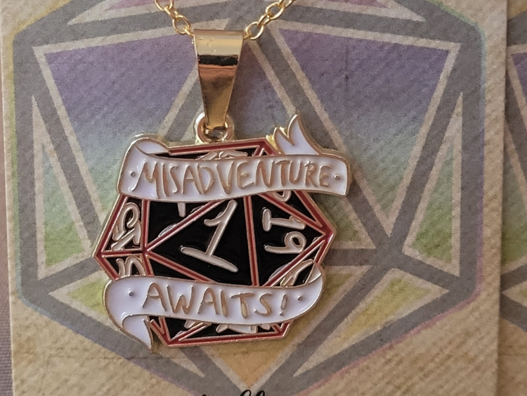 GAME NIGHT NECKLACE- MISADVENTURE AWAITS