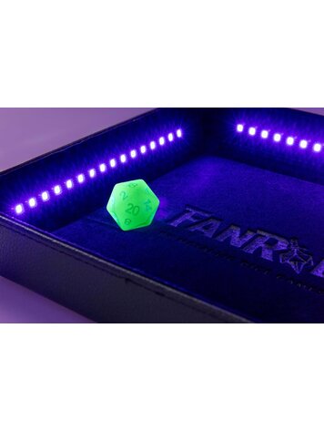 METALLIC DICE GAMES SHADOWLIGHT DICE TRAY W/ BLACKLIGHT & D20