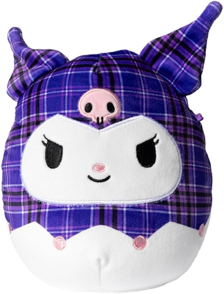 UCC DISTRIBUTING SANRIO SQUISHMALLOW HELLO KITTY PLAID KUROMI 8IN PLUSH