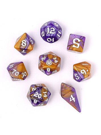 HYMGHO HYMGHO WYRMFORGED ROLLERS - ROUNDED EDGE 8 PIECE POLY DICE SET - MAGISTER ROBES