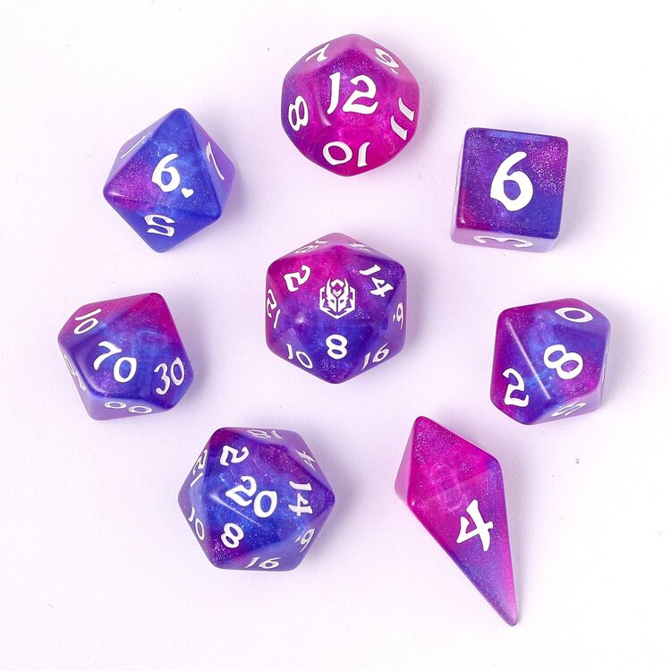 HYMGHO HYMGHO WYRMFORGED ROLLERS - ROUNDED EDGE 8 PIECE POLY DICE SET - FAIRY FARTS