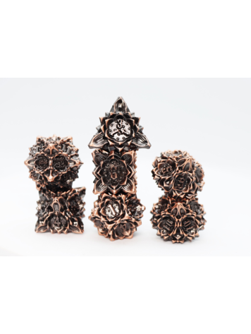 FOAM BRAIN GAMES FOAM BRAIN GAMES FLORAL STARBURST: ANCIENT BOUQUET - METAL RPG DICE SET