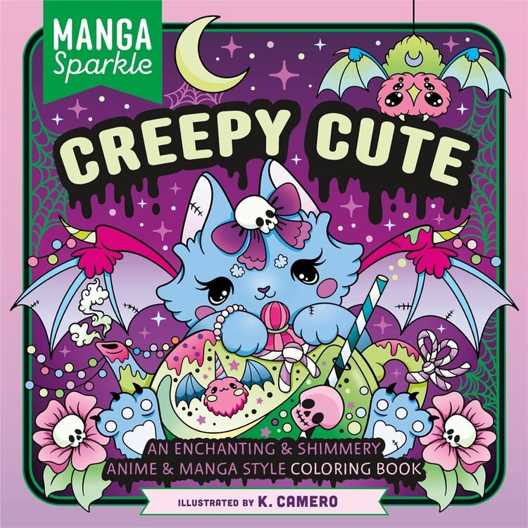 ST MARTINS MANGA SPARKLE CREEPY CUTE COLORING BOOK