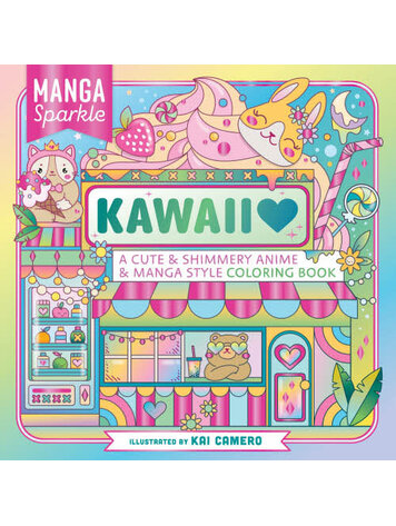 ST MARTINS MANGA SPARKLE KAWAII COLORING BOOK