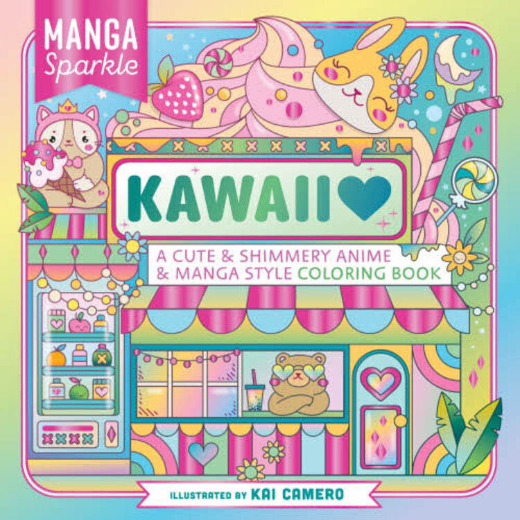 ST MARTINS MANGA SPARKLE KAWAII COLORING BOOK