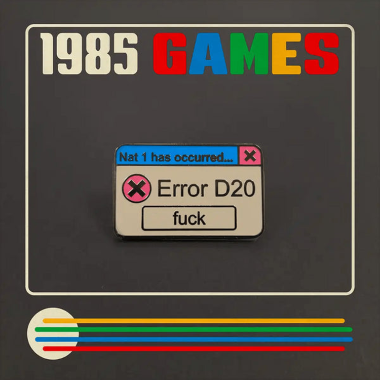 1985 GAMES RPG ERROR PIN