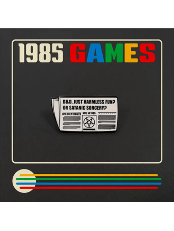 1985 GAMES SATANIC PANIC PIN