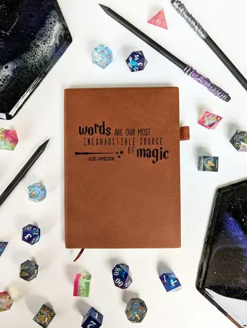 NTSD VEGAN LEATHER MINI DOT JOURNAL - WORDS ARE MAGIC (HARRY POTTER)