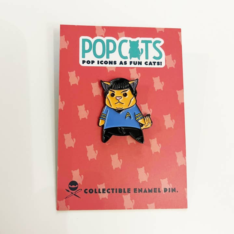 POPCATS SPOCK CAT ENAMEL PIN