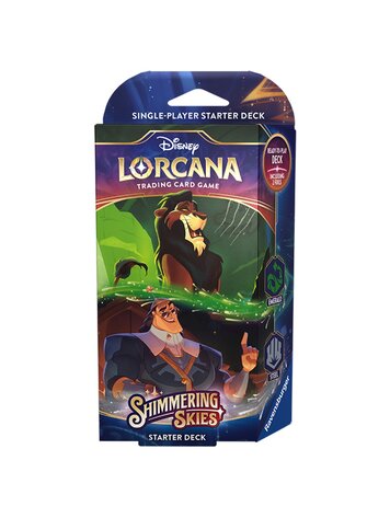 DISNEY LORCANA TCG SHIMMERING SKIES - STARTER DECK - EMERALD & STEEL (SCAR/KRONK)