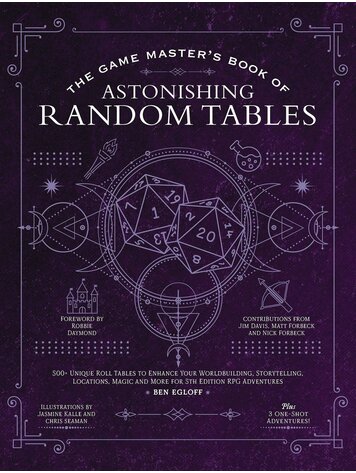 TOPIX MEDIA LAB GAME MASTERS BOOK OF ASTONISHING RANDOM TABLES HC