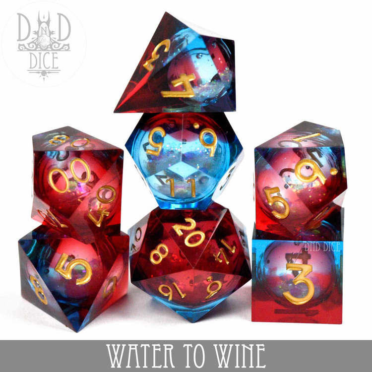 DND DICE WATER TO WINE - LIQUID CORE RPG DICE SET
