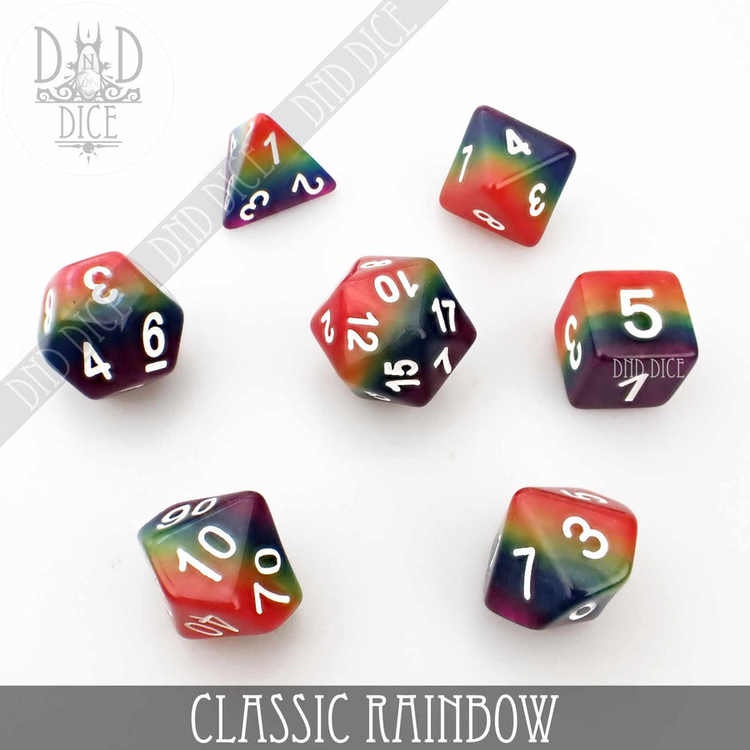 DND DICE CLASSIC RAINBOW DICE SET