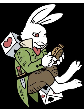 FOAM BRAIN GAMES FOAM BRAIN GAMES ALICE'S ADVENTURES IN DICELAND ENAMEL PIN: THE WHITE HARE