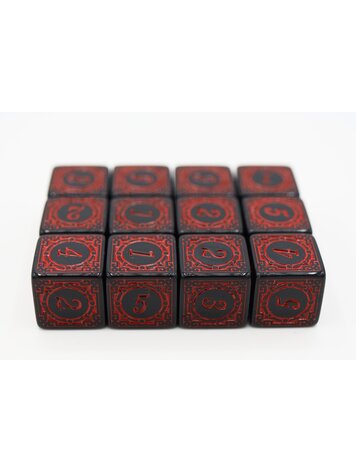 FOAM BRAIN GAMES FOAM BRAIN GAMES MAGIC BURST RED 12 PIECE D6 DICE SET