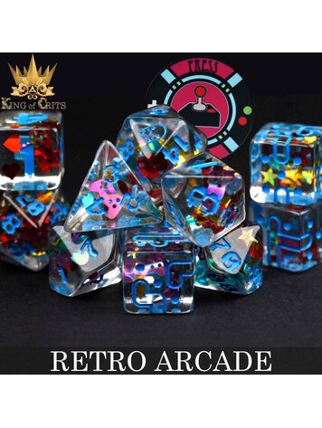 DND DICE RETRO ARCADE - 11 DICE RPG SET