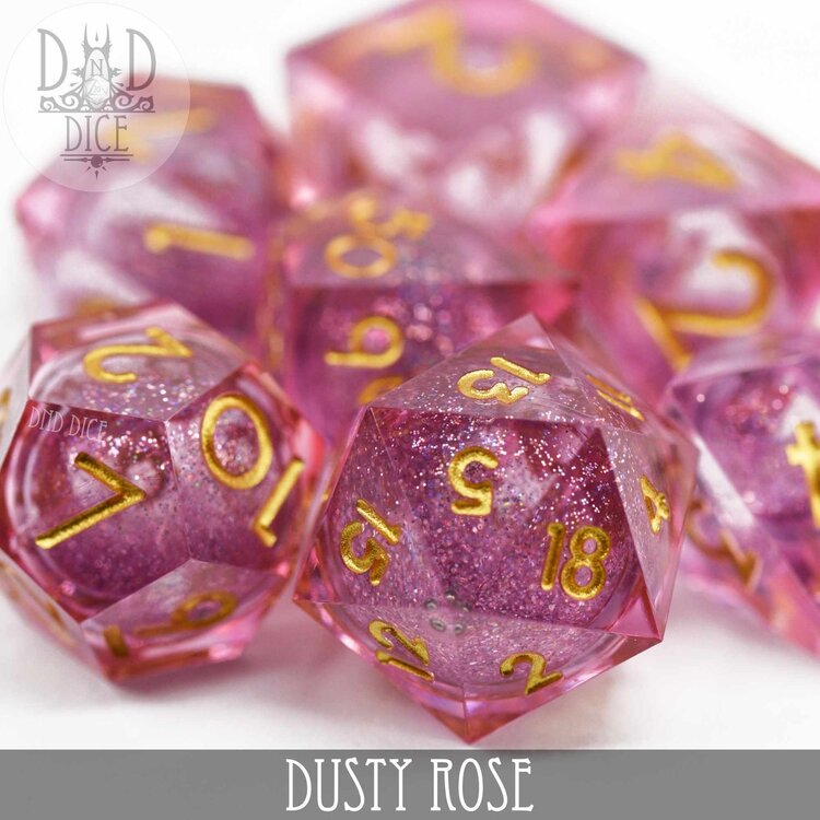 DND DICE DUSTY ROSE - LIQUID CORE RPG DICE SET