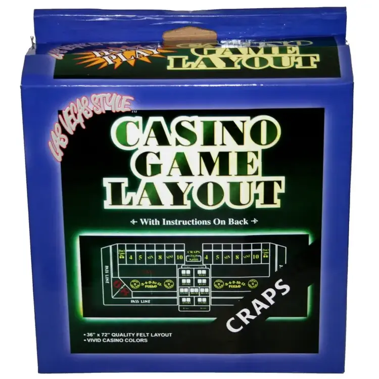 LAS VEGAS STYLE CASINO GAME FELT LAYOUT CRAPS