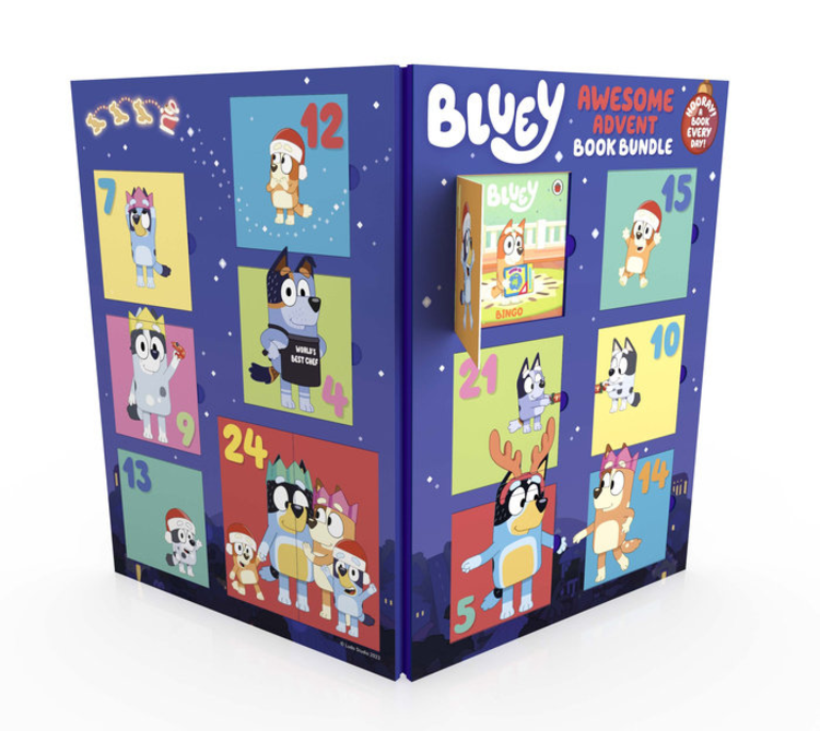 PENGUIN RANDOM HOUSE BLUEY AWESOME ADVENT CALENDAR BOOK BUNDLE