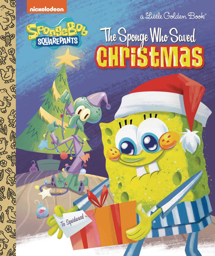 GOLDEN BOOKS SPONGEBOB SQUAREPANTS THE SPONGE WHO SAVED CHRISTMAS LITTLE GOLDEN BOOK