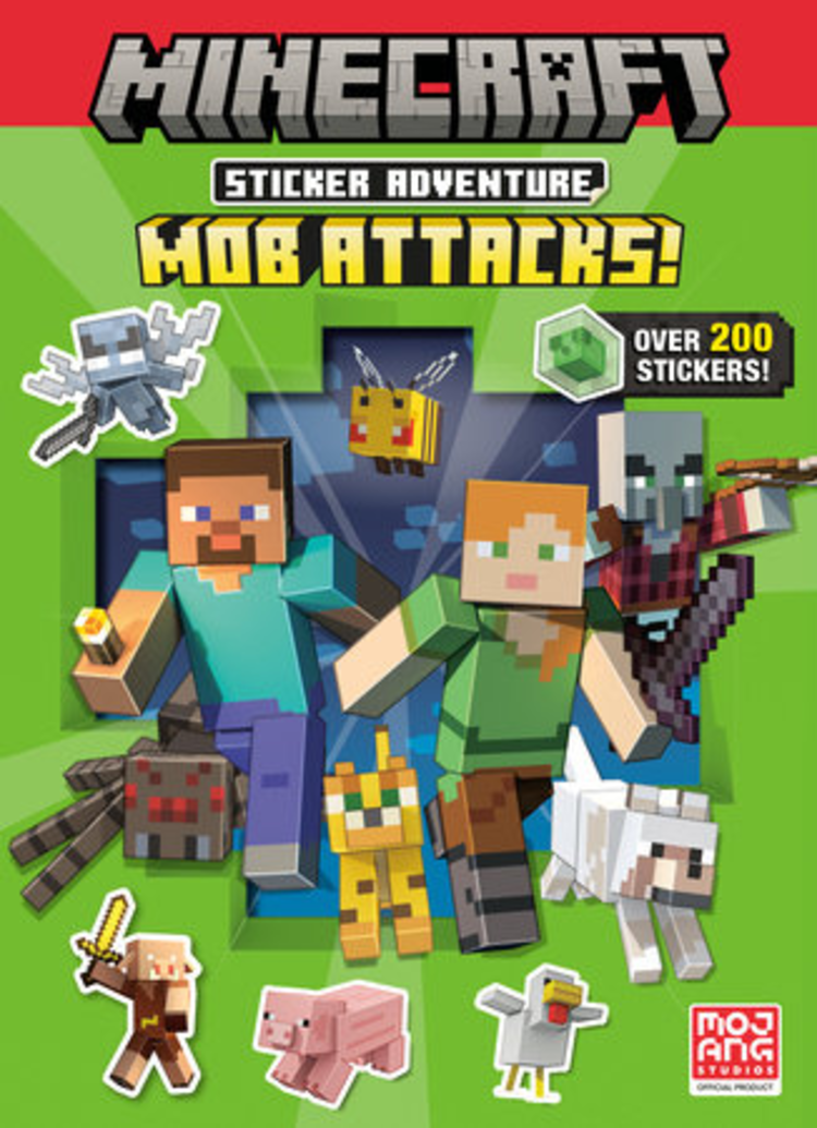PENGUIN RANDOM HOUSE MINECRAFT STICKER ADVENTURE MOB ATTACKS! TP