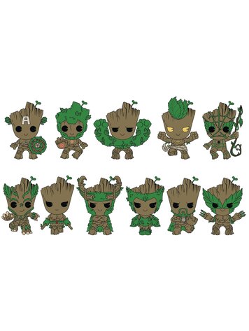 MONOGRAM PRODUCTS MARVEL HEROES GROOT SERIES2 3D FOAM BAG CLIP BMB