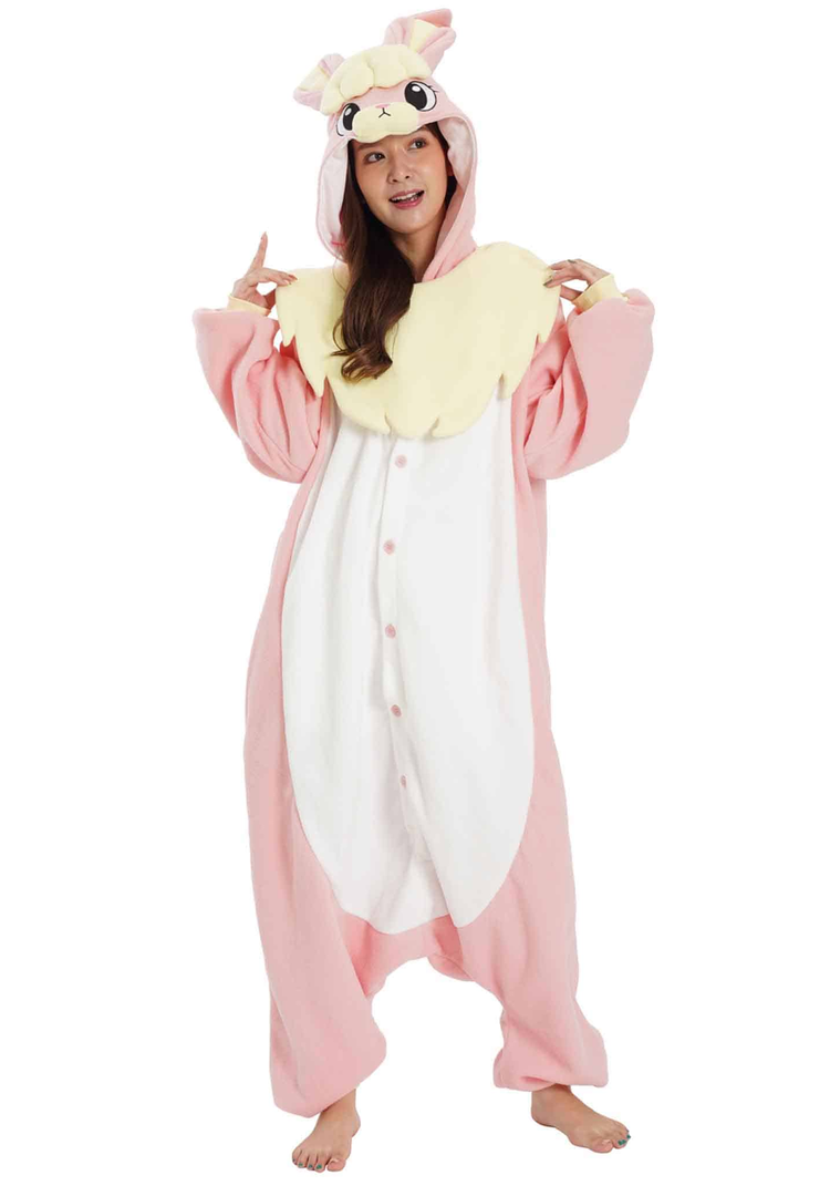 SAZAC KIGURUMI- FLUFFY RABBIT PINK
