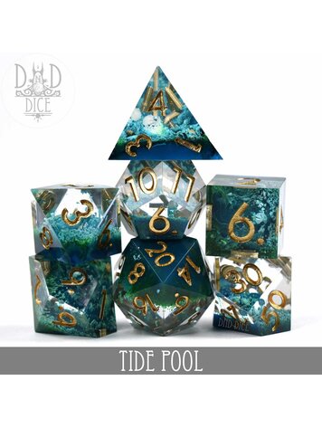 DND DICE TIDE POOL HANDMADE DICE SET