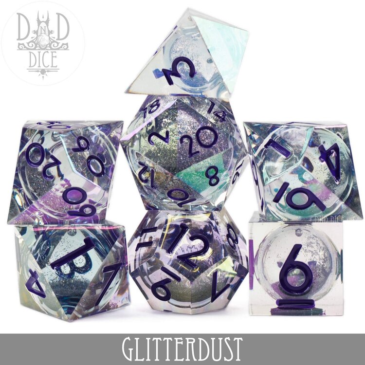 DND DICE GLITTERDUST LIQUID CORE DICE SET