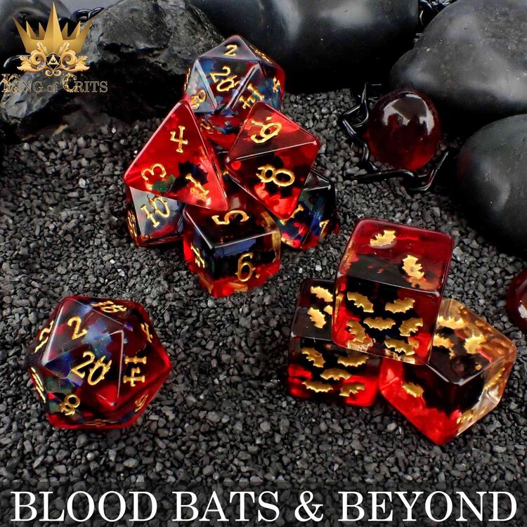 DND DICE BLOOD BATS & BEYOND - 11 DICE SET