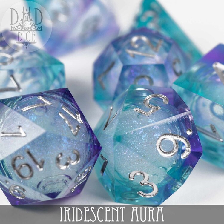 DND DICE IRIDESCENT AURA LIQUID CORE DICE SET