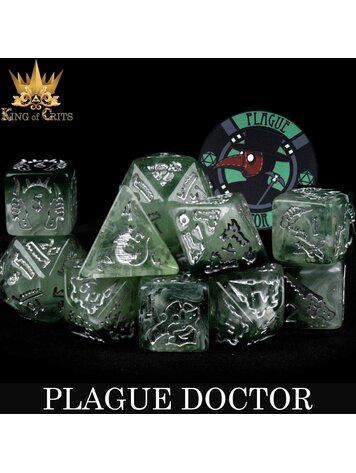 DND DICE PLAGUE DOCTOR - 11 RPG DICE SET